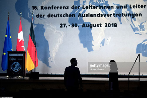 conferencia de embajadores en la sede del Ministerio de Asuntos Exteriores en Berlín Las sanciones de EEUU contra terceros países afectan a la economía de Europa